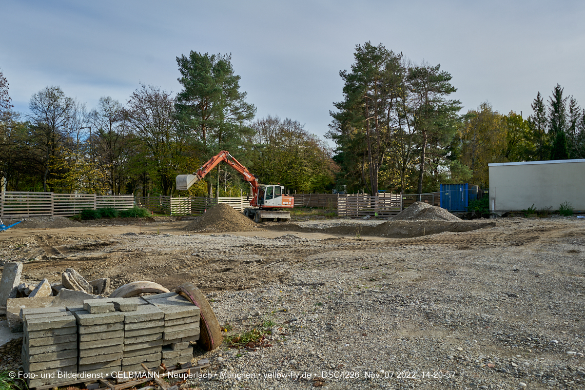 07.11.2022 - Baustelle an der Quiddestraße Haus für Kinder in Neuperlach